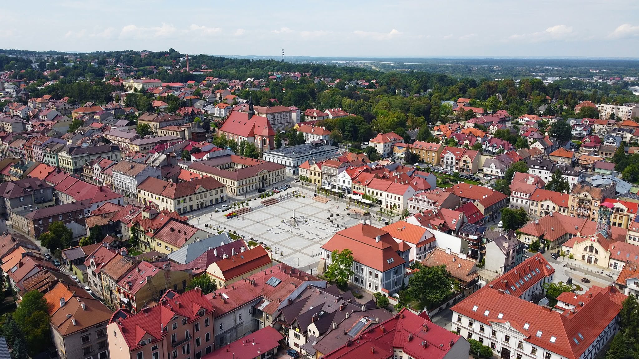 Panorama Bochni z widokiem na Rynek